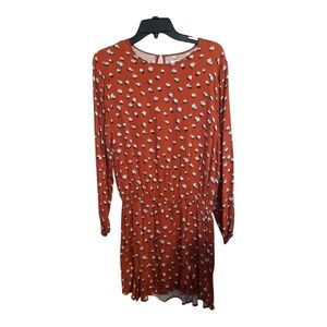 Mud Pie Rust and Cream Patterned Dress Med